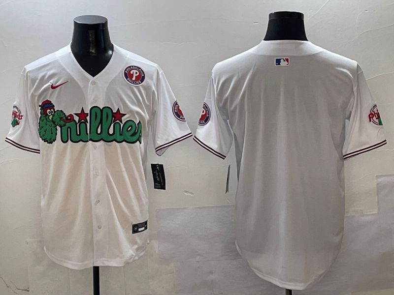 Men Philadelphia Phillies Blank White three generations Joint Name 2025 Nike MLB Jersey style 2->philadelphia phillies->MLB Jersey